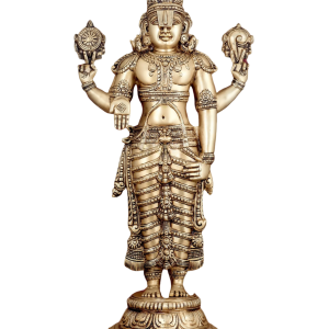 Pure Brass Tirupati Balaji Idol 33.5" | Lord Venkateswara Statue | Superfine Brass with Golden Butter Finish | Divine Presence for Home Temples & Sacred Spaces
